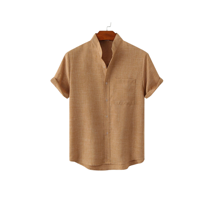 Levoire | Chemise En Lin Elegant Decontracte Hommes Jaune