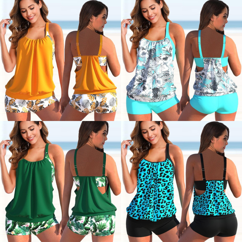 Levoire | Ensemble De Tankini Bicolore Pour Femmes