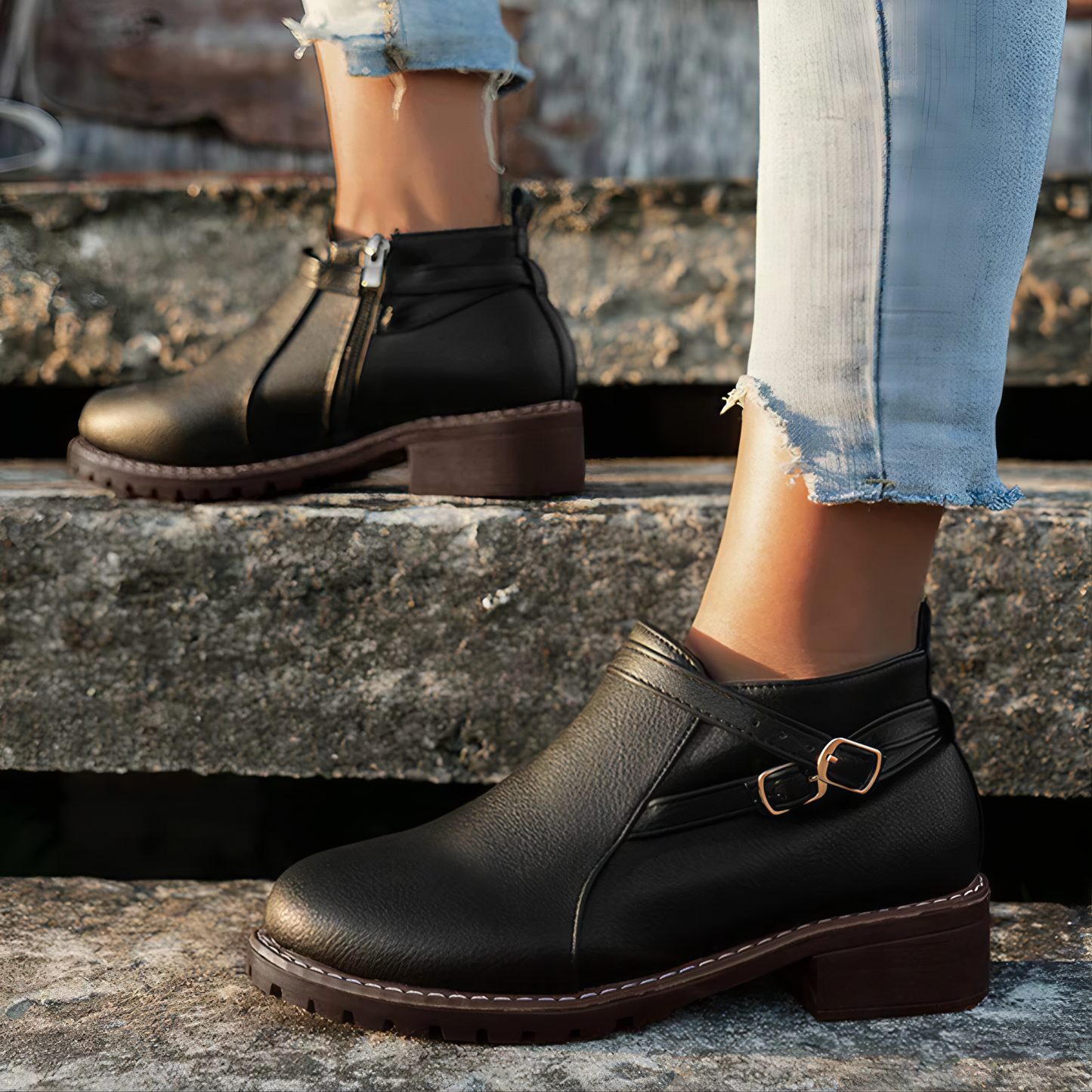 Levoire | Liukas Poches Latérales Zippées Boucles Bottines