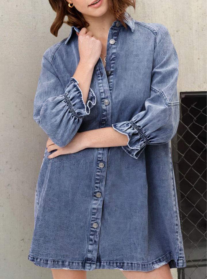 Levoire | Robe Chemise Urban Jeans Bleu