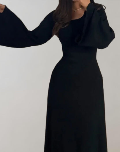 Levoire | Robe D'Été Légère À Encolure En V Style Décontracté Noir