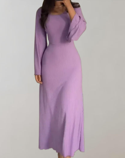 Levoire | Robe D'Été Légère À Encolure En V Style Décontracté Violet