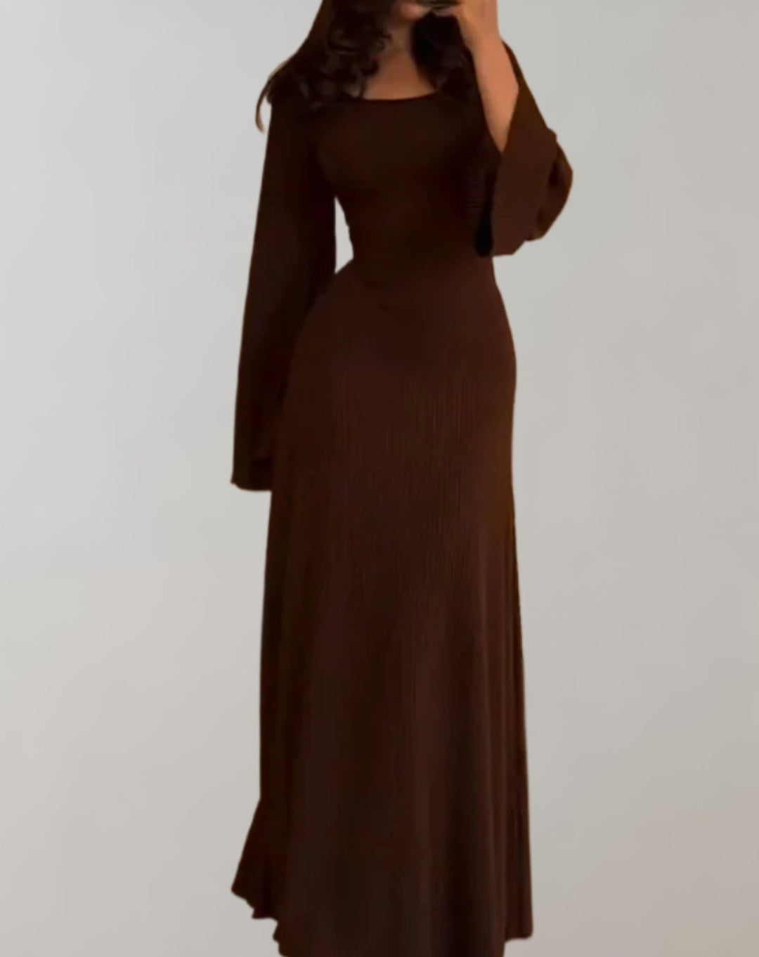 Levoire | Robe D'Été Légère À Encolure En V Style Décontracté Braun
