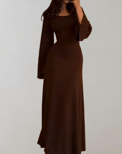 Levoire | Robe D'Été Légère À Encolure En V Style Décontracté Braun