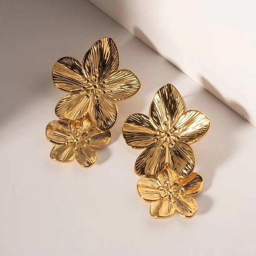 Levoire | Boucles D'Oreilles En Acier Inoxydable Doré Vintage