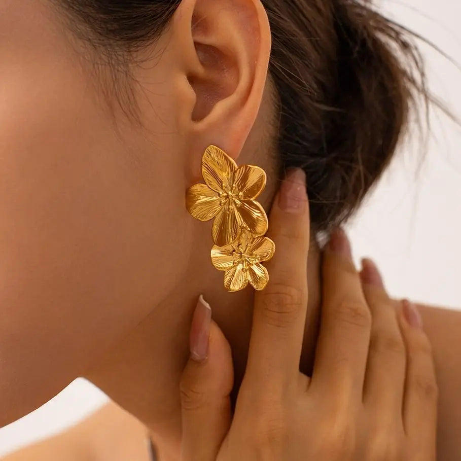 Levoire | Boucles D'Oreilles En Acier Inoxydable Doré Vintage Or Onesize
