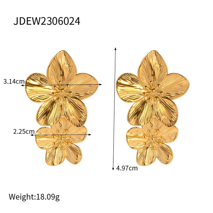 Levoire | Boucles D'Oreilles En Acier Inoxydable Doré Vintage
