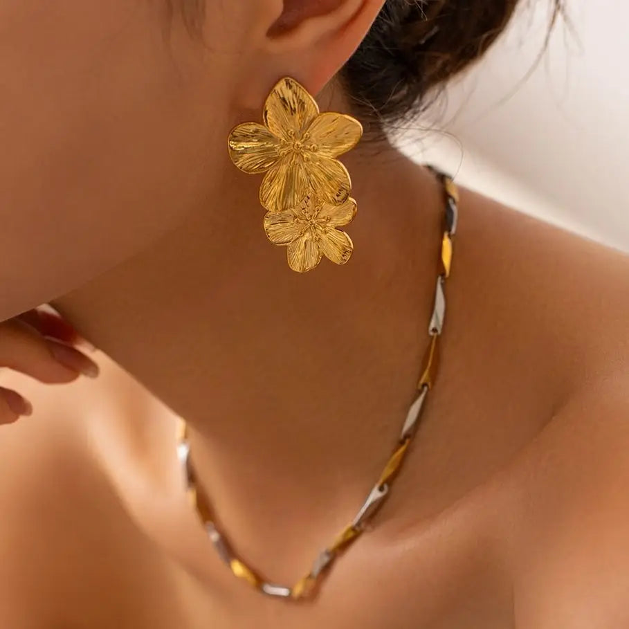 Levoire | Boucles D'Oreilles En Acier Inoxydable Doré Vintage