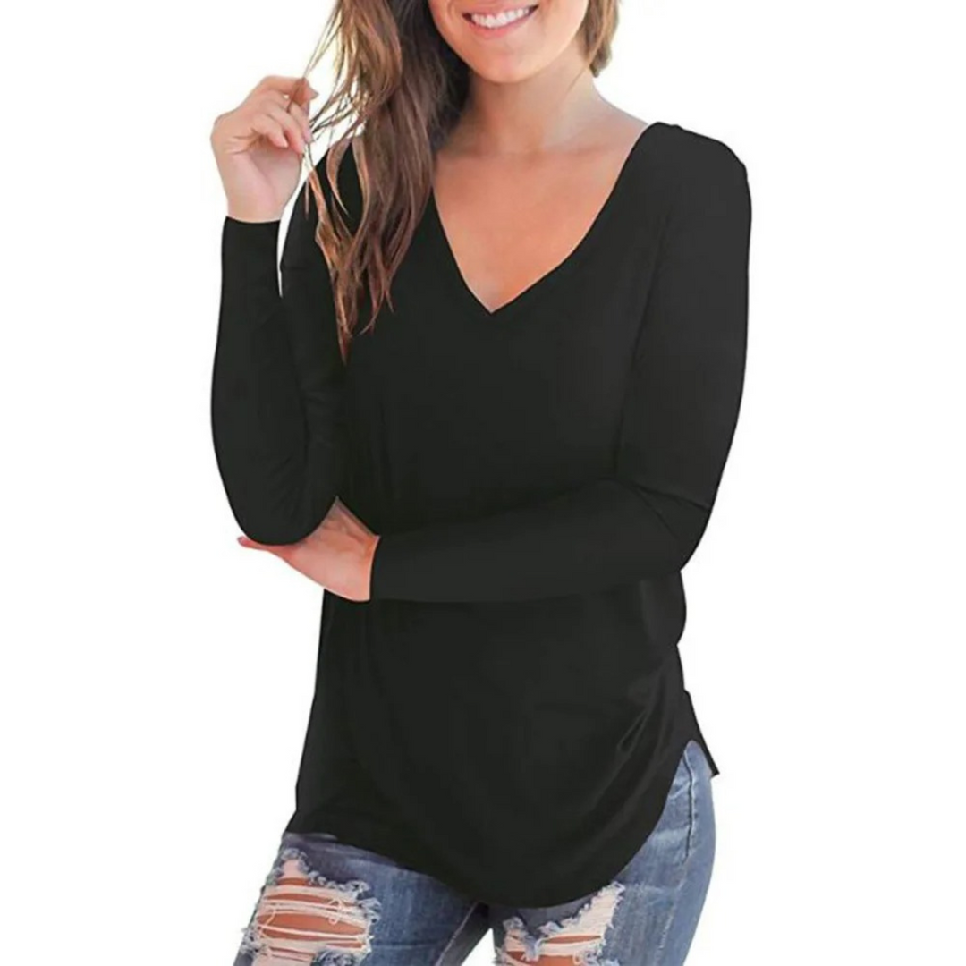 Levoire | Col Laine Avec Fleece Chemise Femme Manches Longues Noir