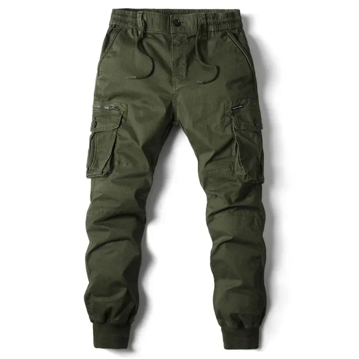 Levoire | Pantalon Cargo Taille Élastique Pratique Vert