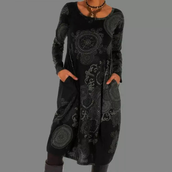 Levoire | Robe Boho Légère Et Confortable Noir