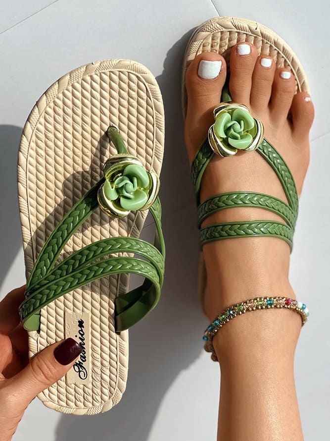 Levoire | Tongs De Plage Avec Motif Floral