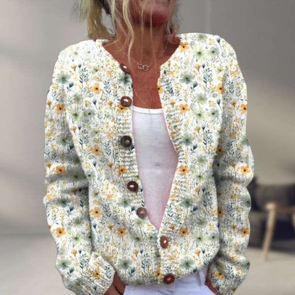 Levoire | Gilet À Motif Floral Stylé Soleil de printemps
