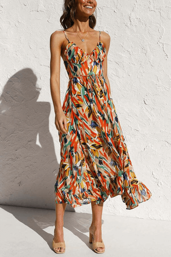 Levoire | Robe Midi Joue Fr Femmes Orange