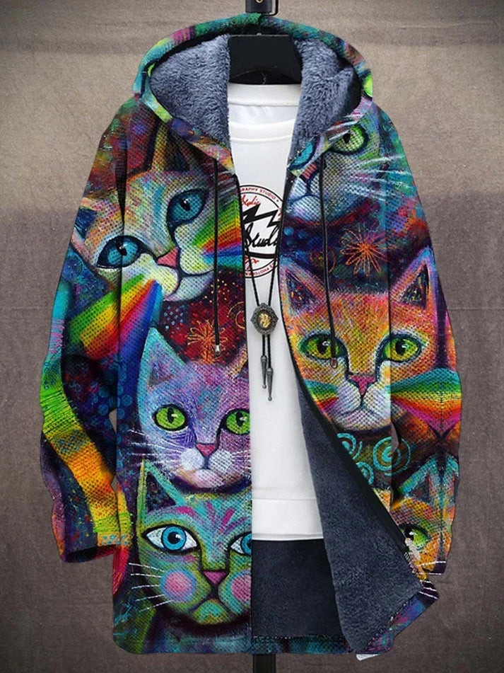 Levoire | Manteau Moderne À Manches Longues Avec Imprimé Artistique Stiler 3