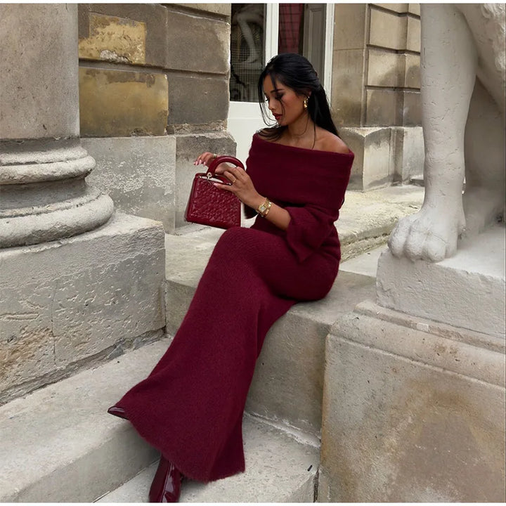 Levoire | Robe Maxi Élégante Hors Épaule