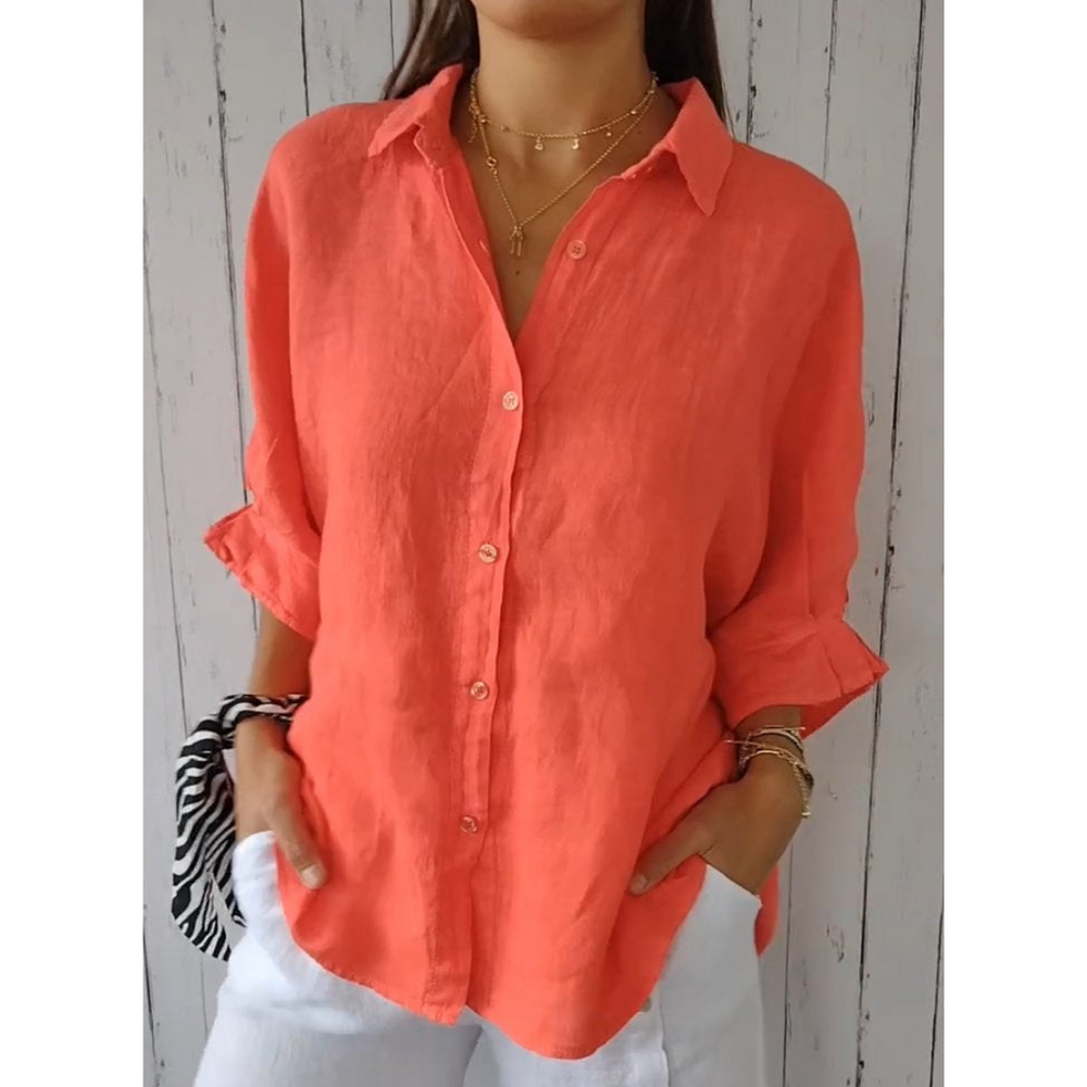Levoire | Blouse De Loisirs Pour Une Journée Détendue Orange