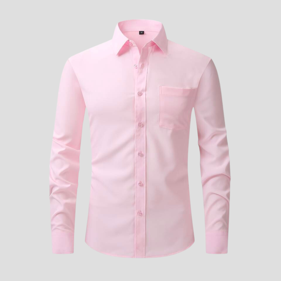 Levoire | Chemise D'Affaires À Col Convertible Rosa