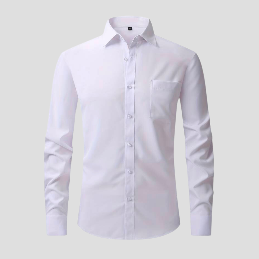 Levoire | Chemise D'Affaires À Col Convertible Blanc