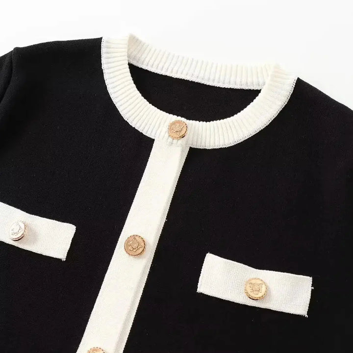 Levoire | Manches Courtes Boutonné Pull Tricoté À Manches Courtes Vêtements Pour Femmes