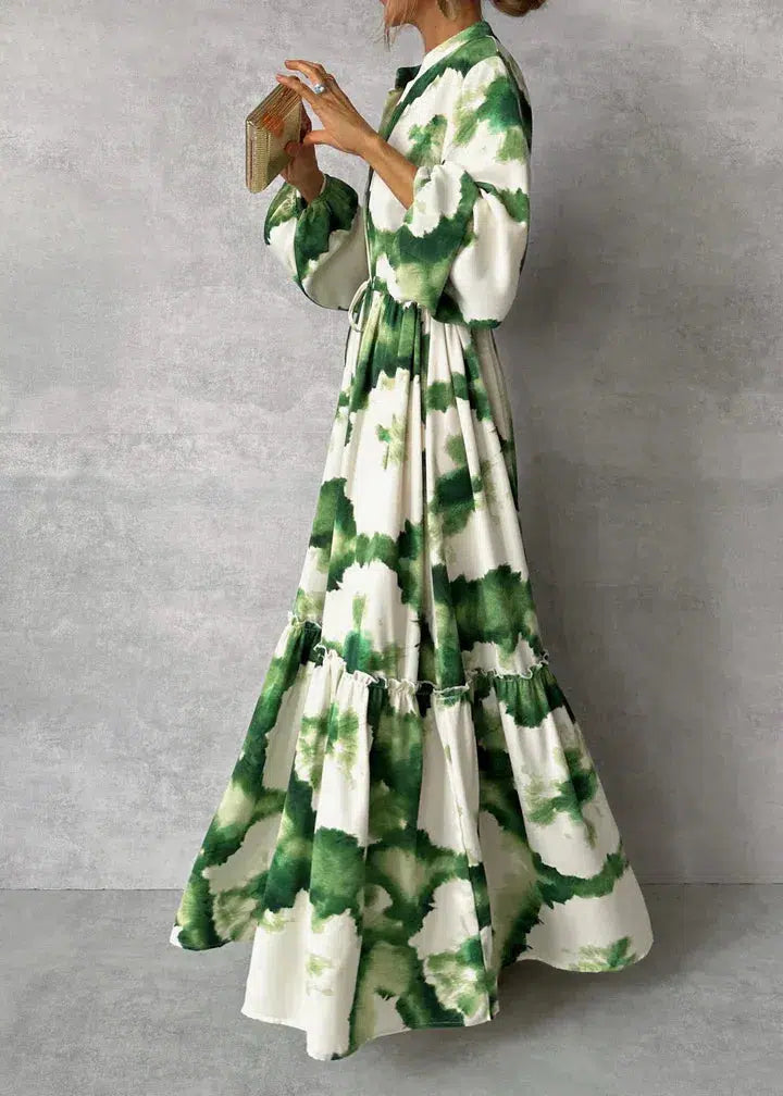 Levoire | Maxi Robe Bretelles Longues Design Épatant Vert
