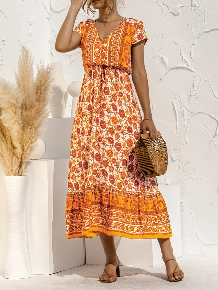 Levoire | Robe Élégante À Coupe Ajustée Orange