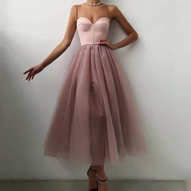 Levoire | Élégante Robe De Soirée En Tulle Pour Femmes Rosa