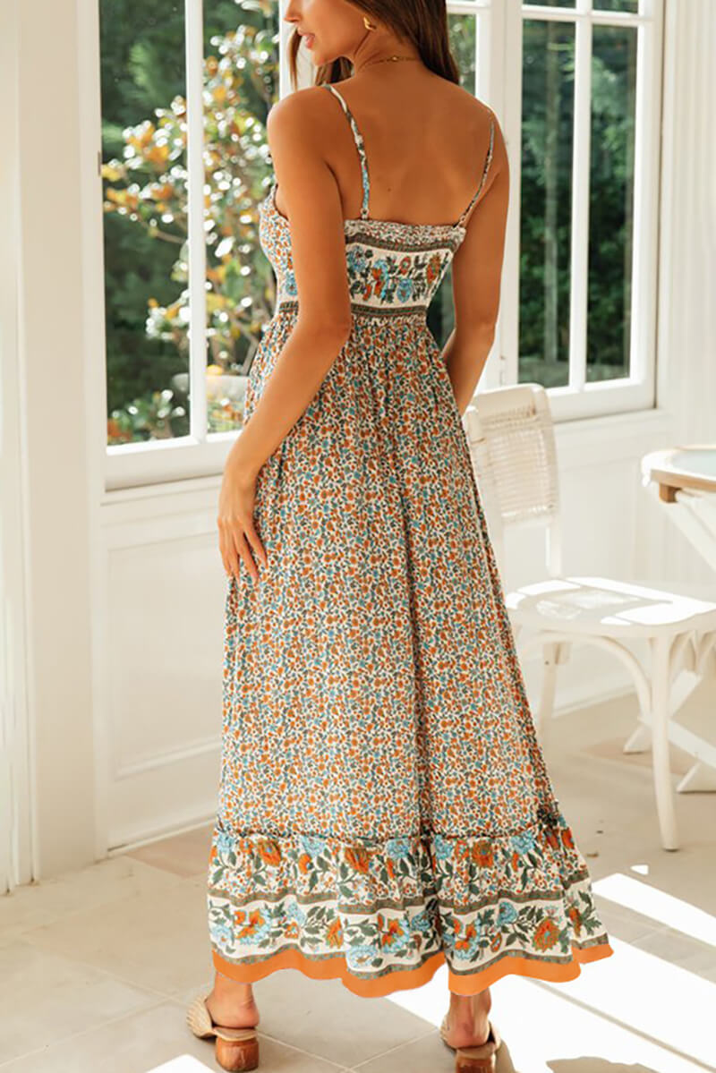 Levoire | Robe Longue Avec Décolleté En V Et Bretelles