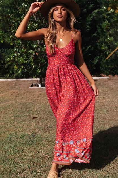 Levoire | Robe Longue Avec Décolleté En V Et Bretelles