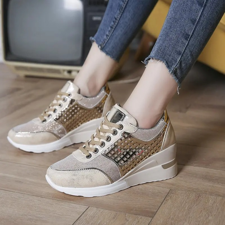 Levoire | Chaussures Confortables Et Respirantes Avec Talon Compensé Brun clair