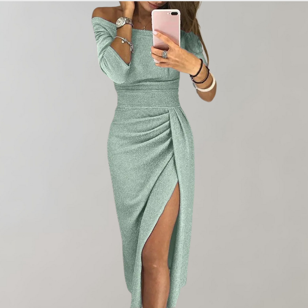 Levoire | Robe élégante avec des paillettes Vert