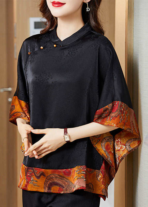 Levoire | Chemise patchwork en soie