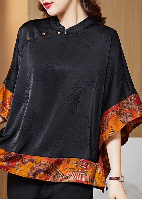 Levoire | Chemise patchwork en soie