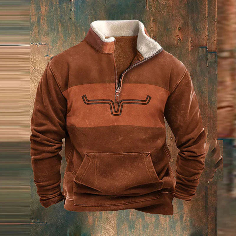 Levoire | Pull à col zippé demi-saison Orange