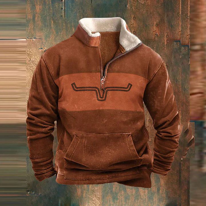 Levoire | Pull à col zippé demi-saison Orange