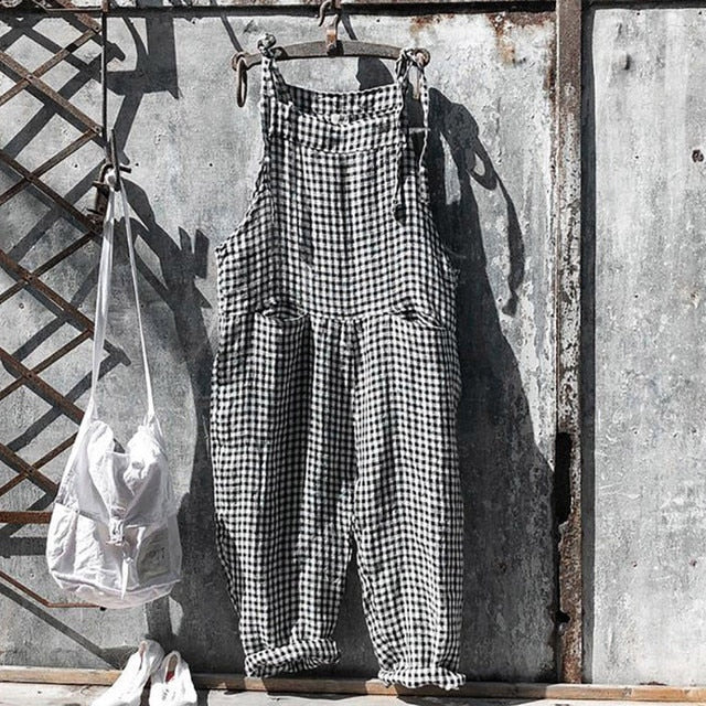 Levoire | Combinaison Baggy Rayée Style Vintage Noir