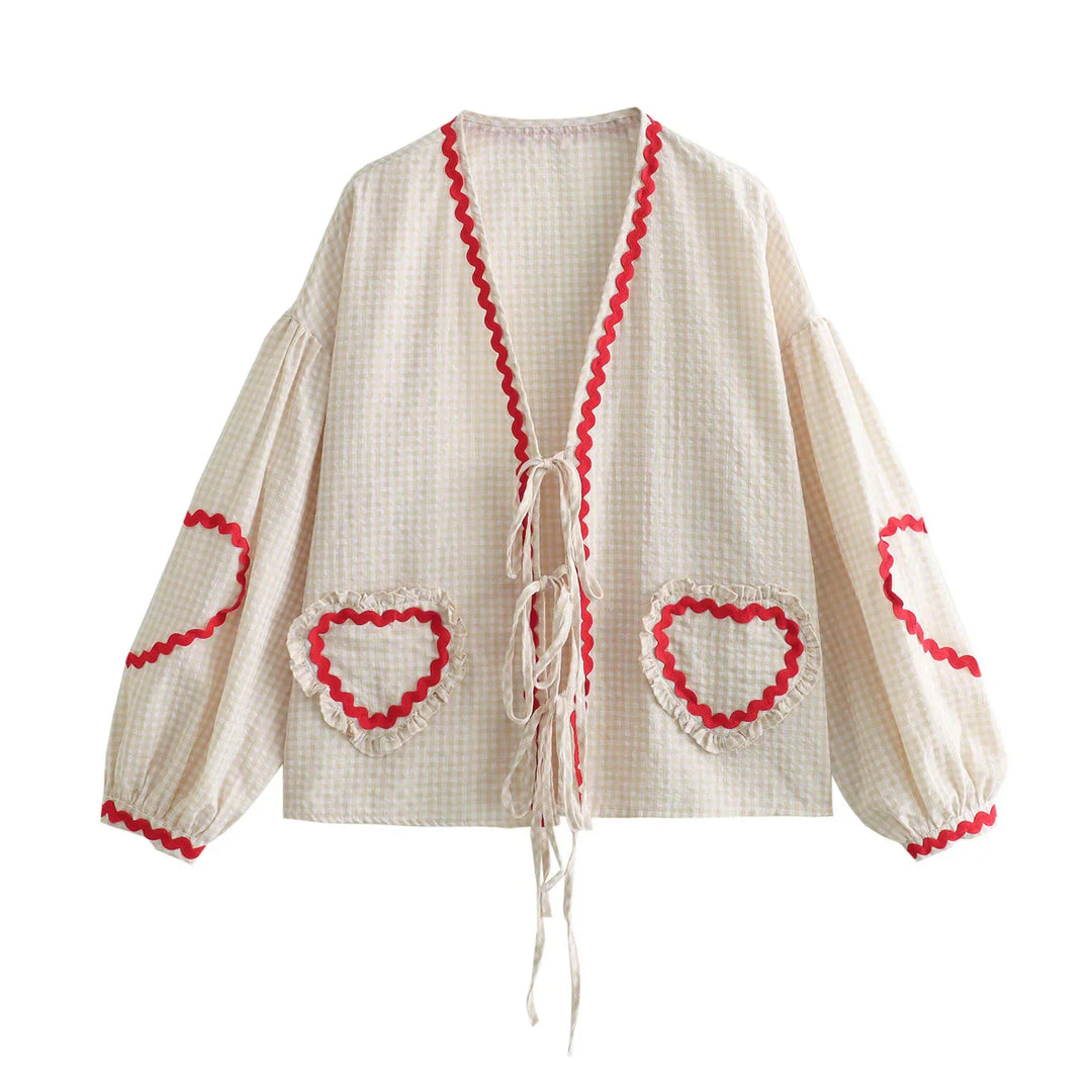 Levoire | Blouse Cœur Vintage Blanc