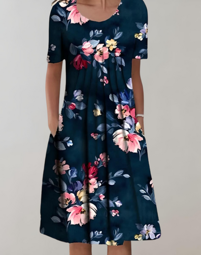 Levoire | Robe D'Été V-Flèche Motif Floral Robe Légère De Loisirs