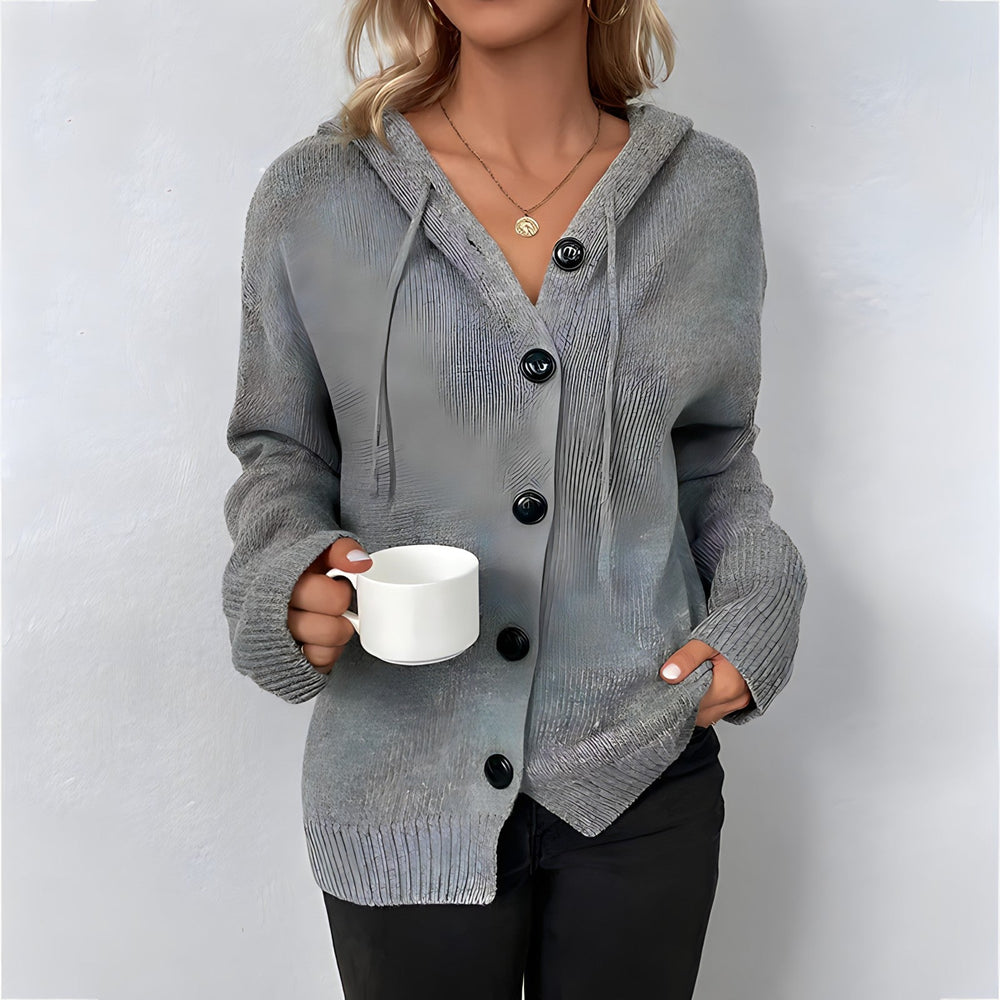 Levoire | Élégante Veste En Tricot Confortable Avec Capuche