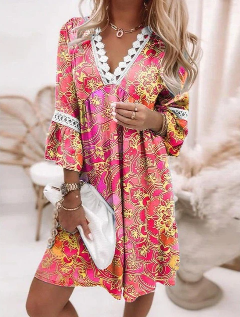 Levoire | Robe Bohème Décontractée Rosa