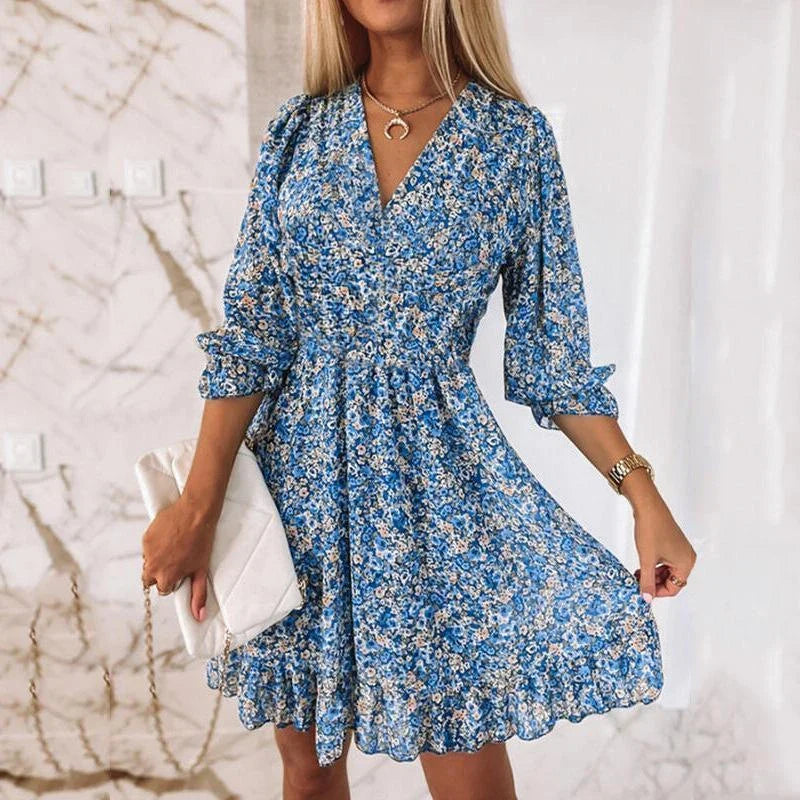 Levoire | Élégante Robe D'Été Pour La Saison Chaude bleu