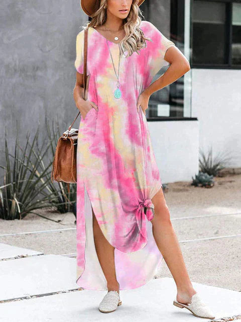Levoire | Robe Maxi Tie Dye Lilas