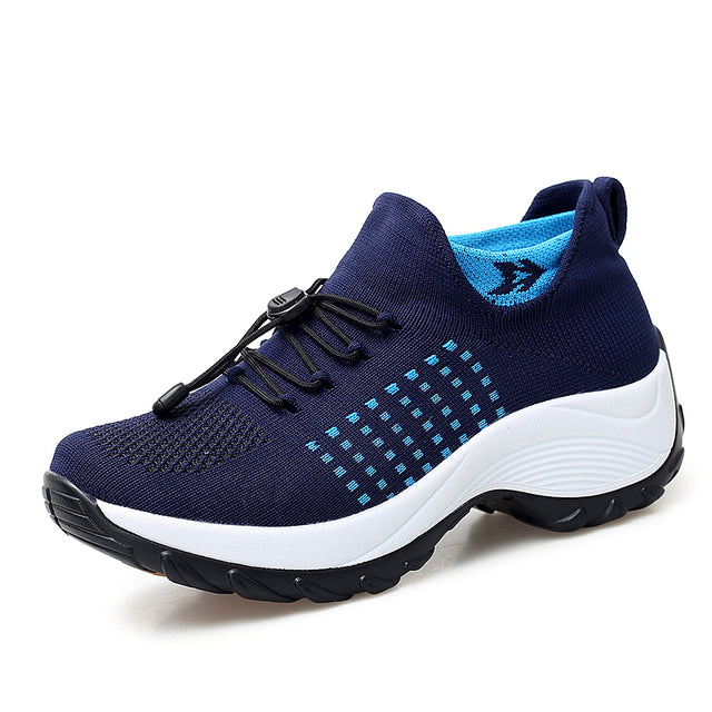 Levoire | Chaussure De Course Respirante Pour Femmes Sans Lacets Bleu