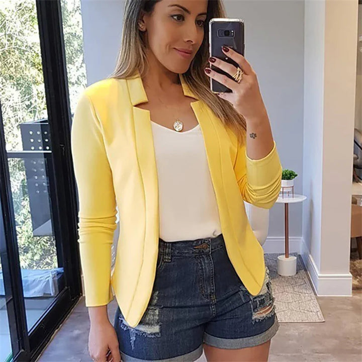 Levoire | Blazer Avec Devant Ouvert Jaune