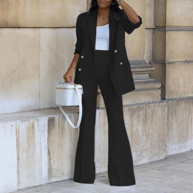 Levoire | Ensemble De Blazer Deux Pièces Noir