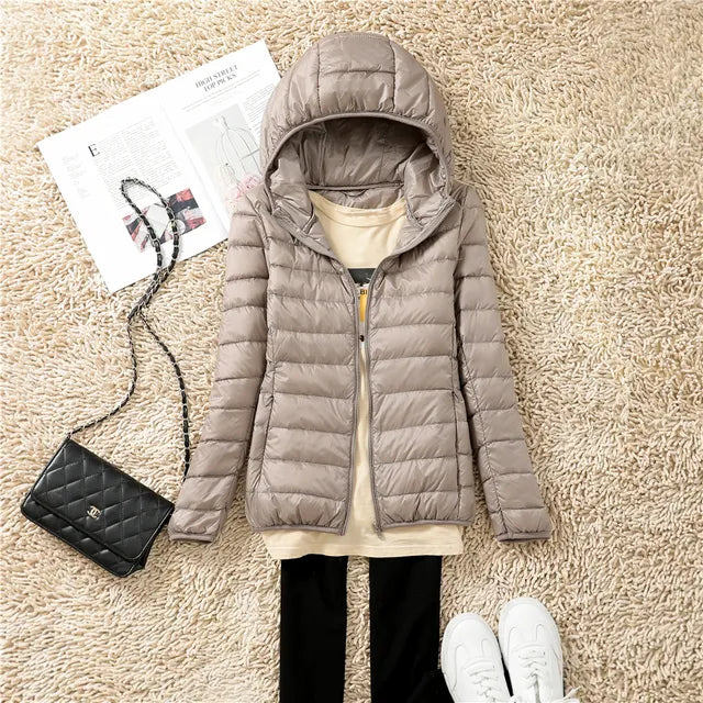 Levoire | Veste Légère En Duvet Élégante T Khaki