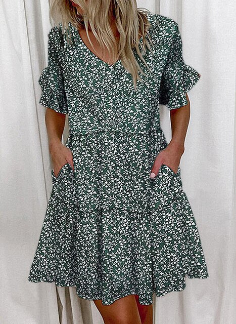Levoire | Élégant Robe De Loisirs Vêtements De Loisirs Élégants Stk. Vert