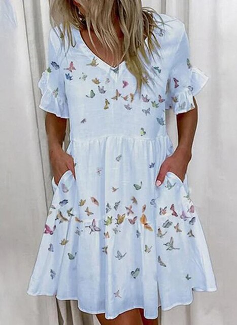 Levoire | Élégant Robe De Loisirs Vêtements De Loisirs Élégants Stk. Bleu