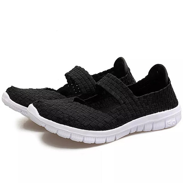 Levoire | Chaussures Orthopédiques Tressées Litigées Pour Femmes À La Mode Pour L'Été Noir