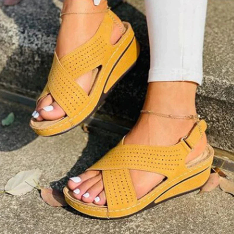 Levoire | Sandales D'Été Orthopédiques Pour Femmes Jaune